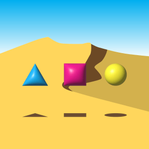 80s Shapes Lost in the Sahara