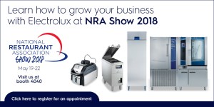 Electrolux Professional banner ad for NRA Show 2018