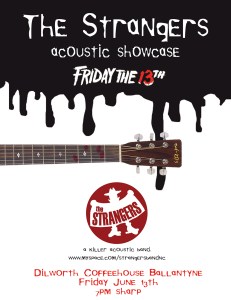 The Strangers Friday 13th band flyer